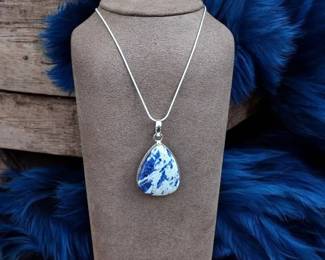 Tear Drop Blue Sodalite Necklace