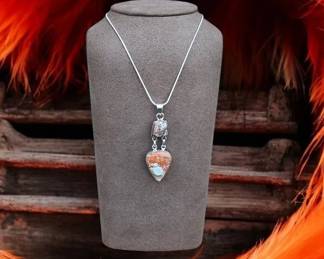 Long Money Agate Necklace