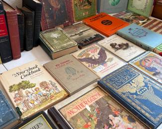 Vintage Books : https://rarefindestatesales.hibid.com/catalog/772925/collectors-dream-vintage--antique-and-holiday-treasures