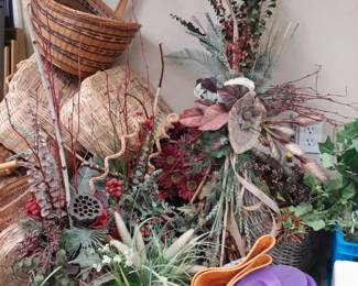 Dried flower arrangements