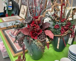 Dried flower arrangements