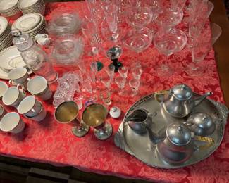 Pewter teaset