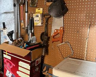 Various tools and cooler