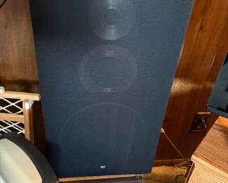 close up of stereo speaker