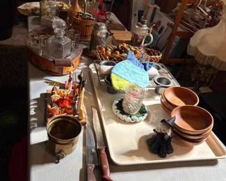 Vintage barware and home goods