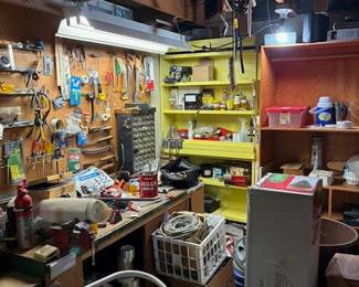 Basement workshop tools