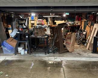 Wide shot of garage