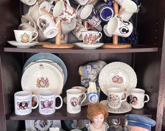 Royal Family collection tea cups plates and dolls