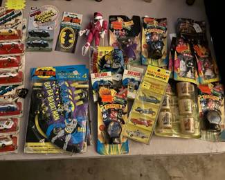 Corgi 1980's MLB cars, Power Rangers toys and Batman items