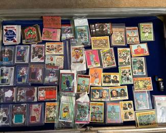 NFL cards and beer patches/labels