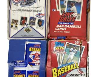 1989-91 Baseball Wax Pack Box Collection