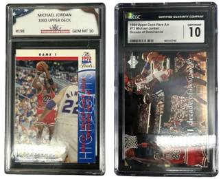 Michael Jordan 2-Card Graded Lot