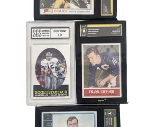 4pc Graded Butkus, Gifford, & Staubach Card Set