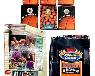 Vintage Basketball Card Box Collection