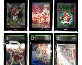 Patrick Mahomes II Graded Football 6 Card Lot