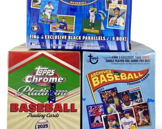 3pc Topps Archives & Chrome Baseball Box Lot