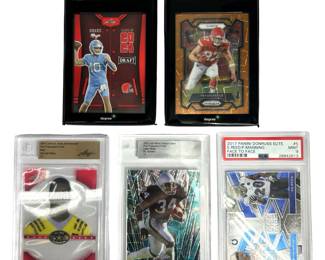 5pc Graded Football Card Lot Maye Kelce Bo