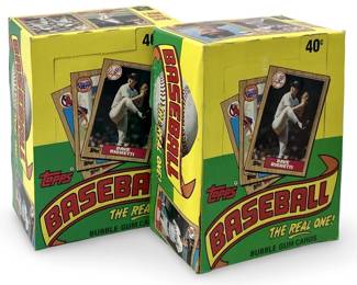 2pc 1987 Topps Baseball Wax Pack Boxes