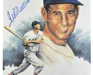Ted Williams Signed Boston Red Sox Portrait