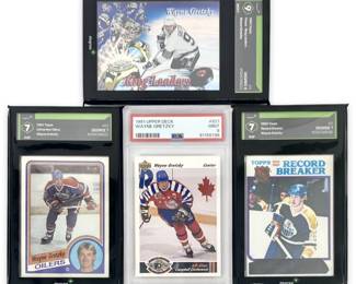 Wayne Gretzky 4-Card Graded Hockey Lot