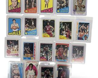(19) Assorted Vintage 70’s 80’s Basketball Cards