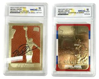 Michael Jordan Fleer 23KT Gold WCG 10 Pair