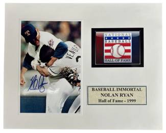 Nolan Ryan Signed Rangers Photo w/ COA