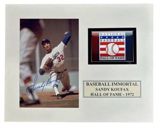 Sandy Koufax Signed Dodgers Photo w/ COA