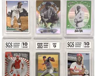 6pc Graded Baseball Legends Cards