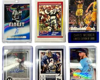Large Mixed Sports Autograph Card Collection