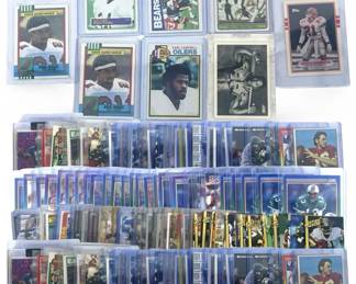 Vntg Football Card Collection w Payton & Sanders