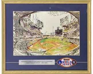 Leroy Neiman 1963 World Series Framed Print