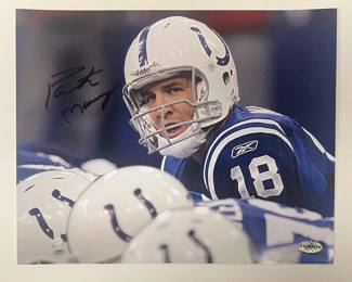 Payton Manning Signed Colts Photo w/COA