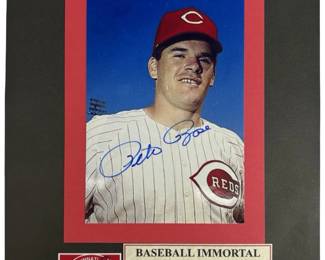 Pete Rose Signed Cincinnati Reds Photo w/ COA