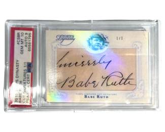 2015 Topps Dynasty Holo Babe Ruth Cut Auto 1/1