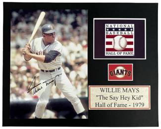 Willie Mays Signed Giants Photo w/ COA