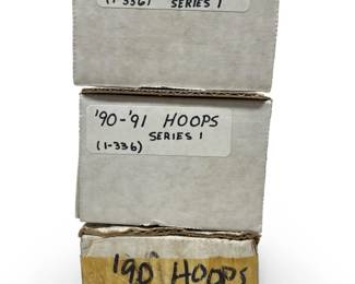 (3) 1990 NBA Hoops Basketball Card Sets w/Jordans