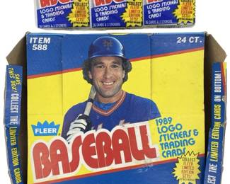 1989 Fleer Baseball 24ct Wax Pack Box