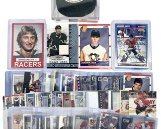 Hockey Card Collection w/ Signed Belfour Puck