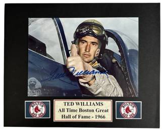 Ted Williams Signed Boston Red Sox Photo