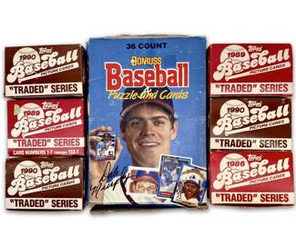 7pc 1986-90 Topps & Donruss Baseball Boxes