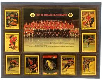 1991-92 Chicago Blackhawks Hockey Display