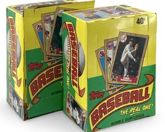 2pc 1987 Topps Baseball Wax Pack Boxes