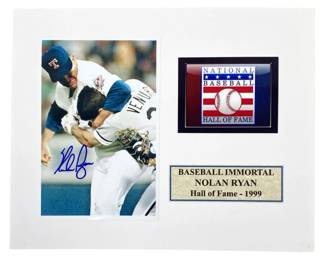 Nolan Ryan Signed Hall of Fame Photo w/ COA