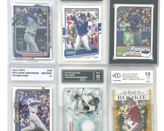 6pc Graded Baseball Rookie & Star Card Set
