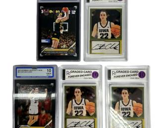 Caitlin Clark Iowa Graded 10 Basketball 5 Card Lot