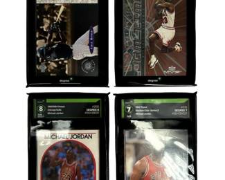 4 Graded Michael Jordan Cards 1989-1999