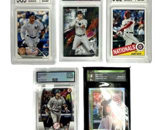5pc Graded Judge Soto & James Wood Card Set