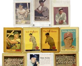 10pc Vintage Baseball Star Card Collection