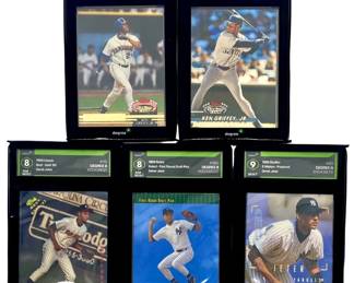 Derek Jeter & Ken Griffey Jr Graded 5 Card Lot